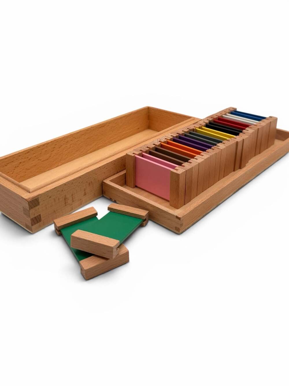 Montessori Color Tablets Box 3 - 63 Graded Color Tablets in Wooden Box